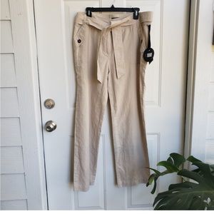 Linen blend wide leg pants XL